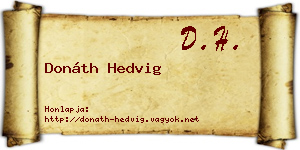 Donáth Hedvig névjegykártya